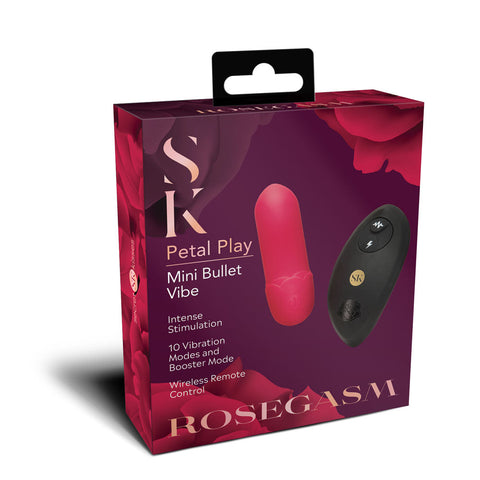 Secret Kisses ROSEGASM Petal Play Mini Bullet with Remote