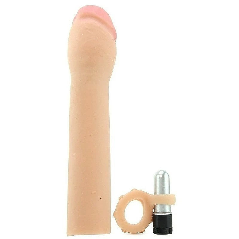 Extra Cock Cyberskin 3-In-1 Vibrating By Topco - Pumps, Extenders and Sleeves