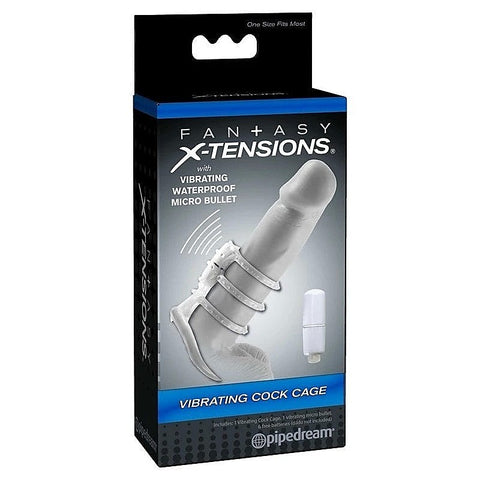 Fantasy X-Tensions Vibrating Cock Cage By Pipedream Products - Pumps, Extenders and Sleeves