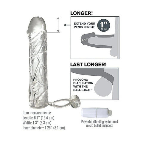 Fantasy X-Tensions Vibrating Super Penis Sleeve - Pumps, Extenders and Sleeves