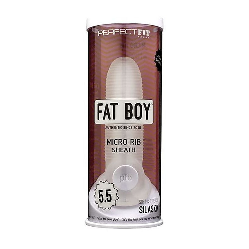 Fat Boy Micro Ribbed Sheath By Perfect Fit - Penis Sleeves and Extenders