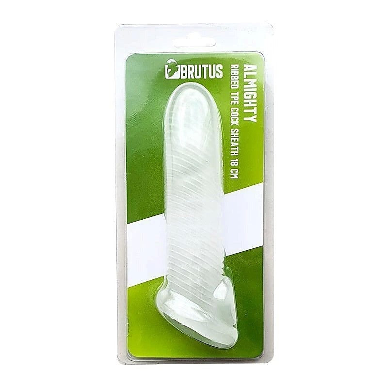 Almighty Ribbed Cock Sheath By Brutus - Pumps, Extenders and Sleeves
