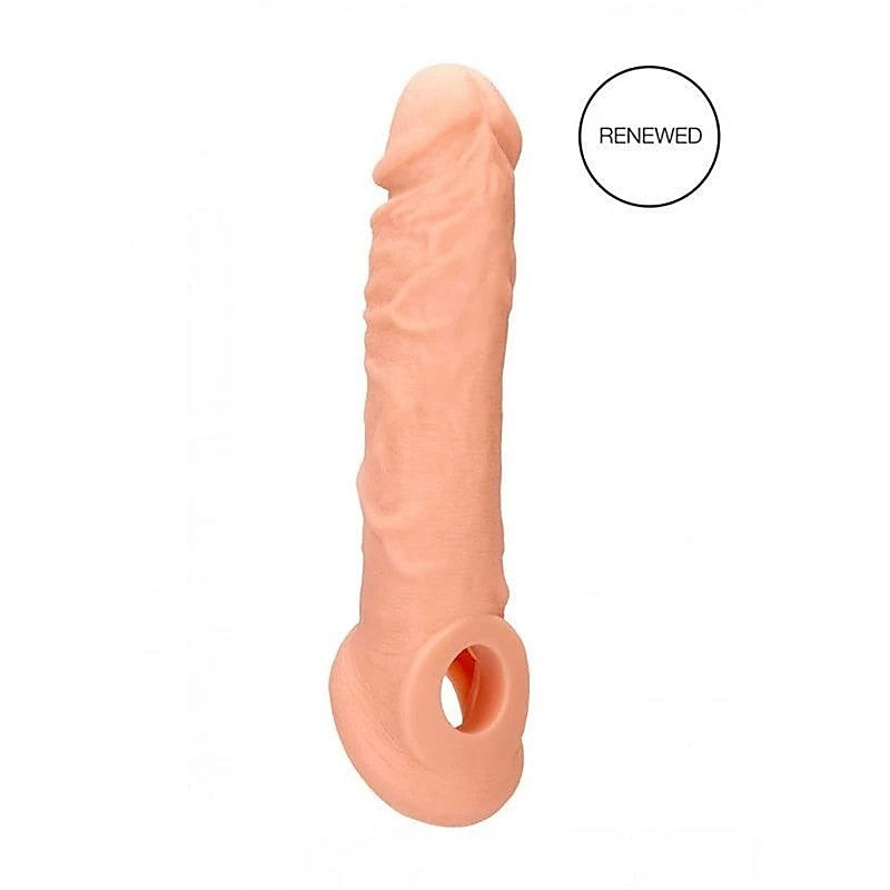 REALROCK 8'' Realistic Penis Extender with Cock Ring - Penis Sleeves and Extenders