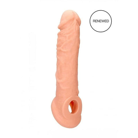 REALROCK 8'' Realistic Penis Extender with Cock Ring - Penis Sleeves and Extenders