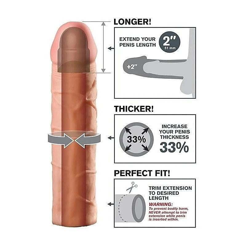 Fantasy X-Tensions Perfect 2 Inch Penis Extension - Pumps, Extenders and Sleeves