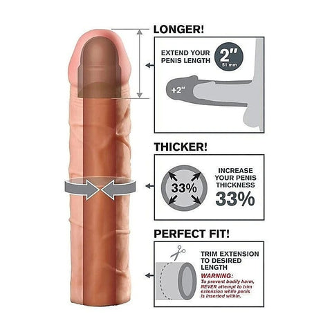 Fantasy X-Tensions Perfect 2 Inch Penis Extension - Pumps, Extenders and Sleeves