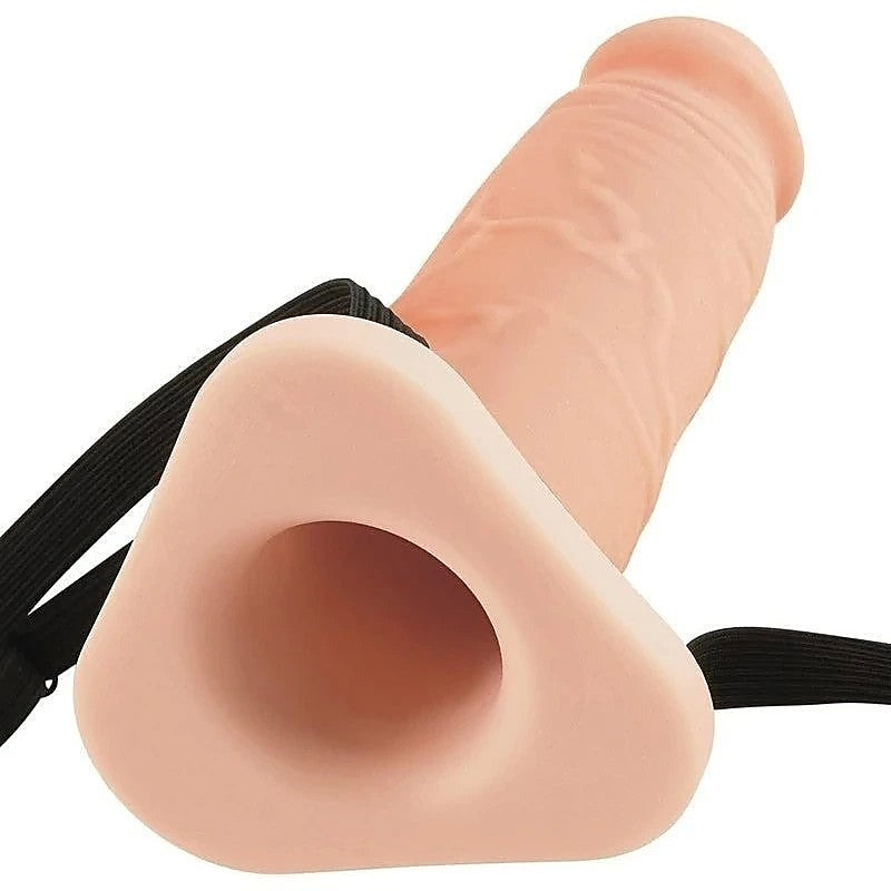 Fantasy X-Tensions 8 Inch Silicone Hollow Penis Extension - Pumps, Extenders and Sleeves