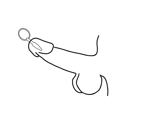 Love In Leather Cum Thru Penis Plug With Ring - Urethral Sounds