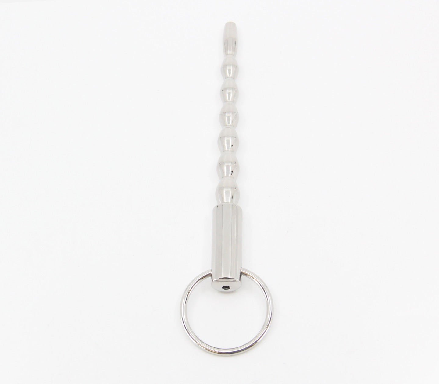 Love In Leather Stepped Ripple Penis Plug With Ring - Urethral Sounds