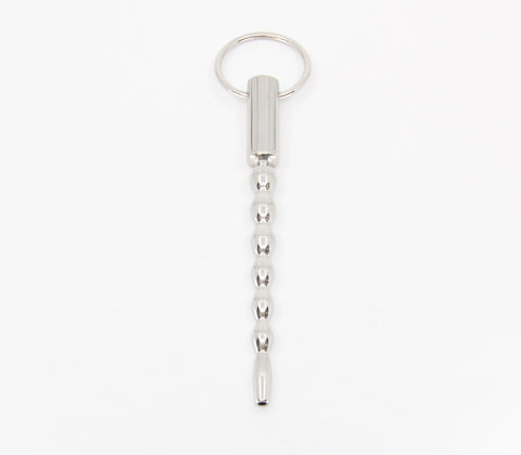 Love In Leather Stepped Ripple Penis Plug With Ring - Urethral Sounds