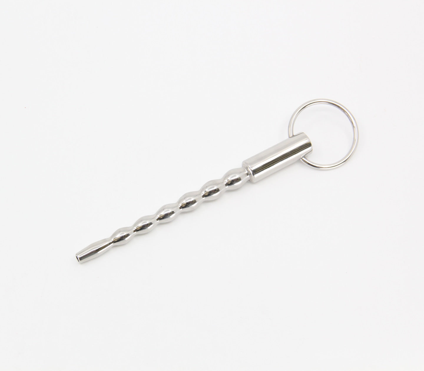 Love In Leather Stepped Ripple Penis Plug With Ring - Default Title - Urethral Sounds