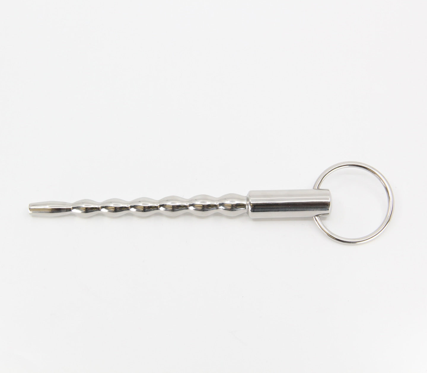 Love In Leather Stepped Ripple Penis Plug With Ring - - Urethral Sounds