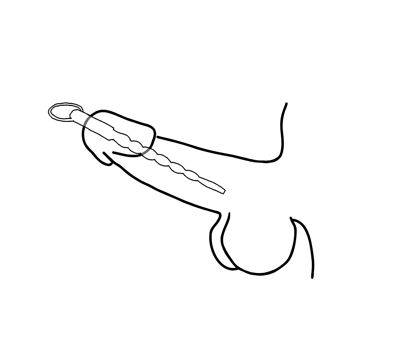 Love In Leather Stepped Ripple Penis Plug With Ring - Urethral Sounds