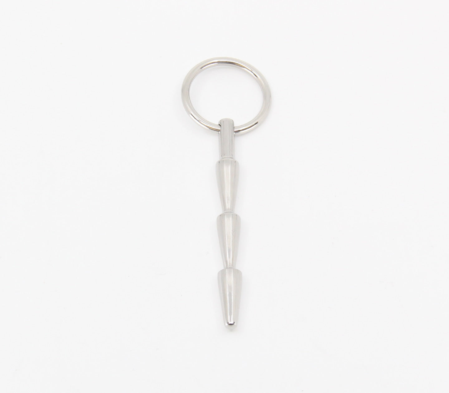 Love In Leather Solid Ridged Penis Plug With Ring - - Urethral Sounds