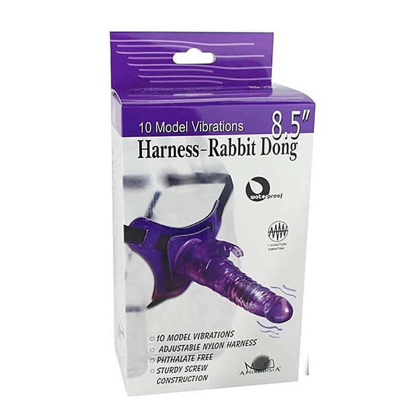 Harness Rabbit Dildo 8.5 by Aphrodisia - Clit Ticklers and Pulsators