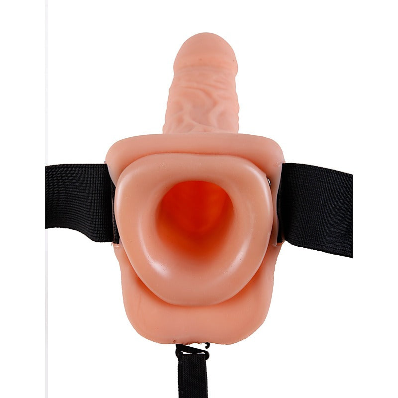 Fetish Fantasy 7 Inch Vibrating Hollow Strap-On With Ball - Strap On Sextoys