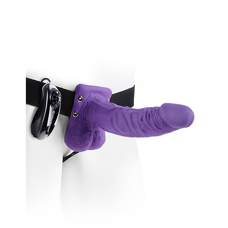 Fetish Fantasy 7 Inch Vibrating Hollow Strap-On With Ball - Strap On Sextoys