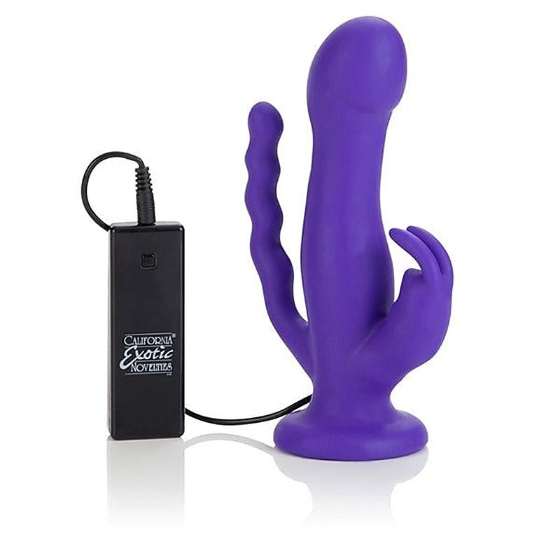 Love Rider 10 Function Triple Rider by California Exotics - Rabbit Vibrators