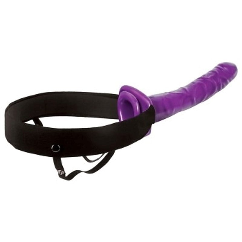 Fetish Fantasy 10 Inch Purple Passion Vibrating Hollow - Strap On Sextoys
