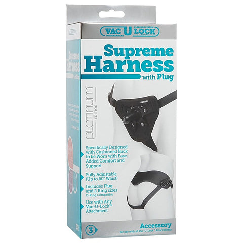 Vac-U-Lock Platinum Supreme Harness With Plug By Doc Johnson - Strap On Sextoys