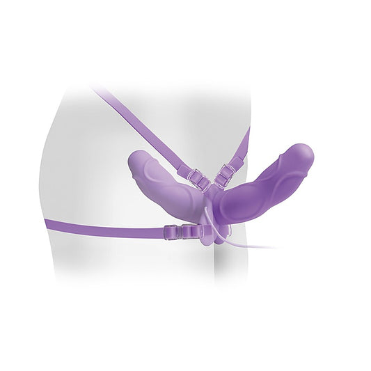Fetish Fantasy Vibrating Double Delight Realistic Dildo - Strap On Sextoys
