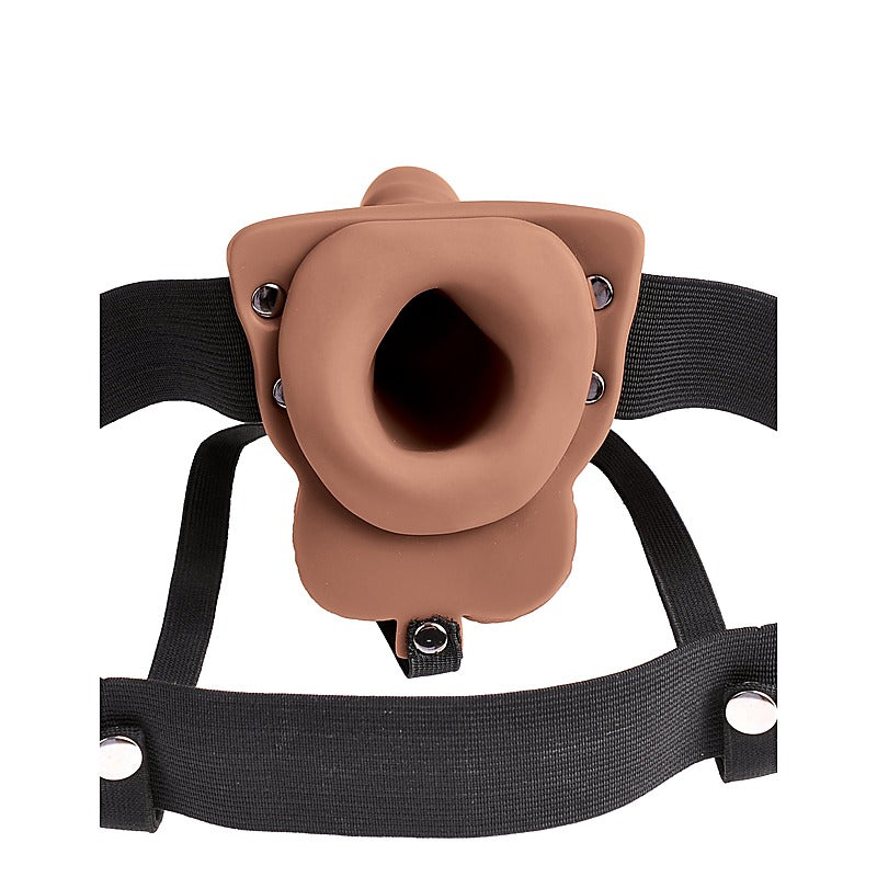 Fetish Fantasy 6 Inch Vibrating Hollow Strap-On With Balls - Strap On Sextoys