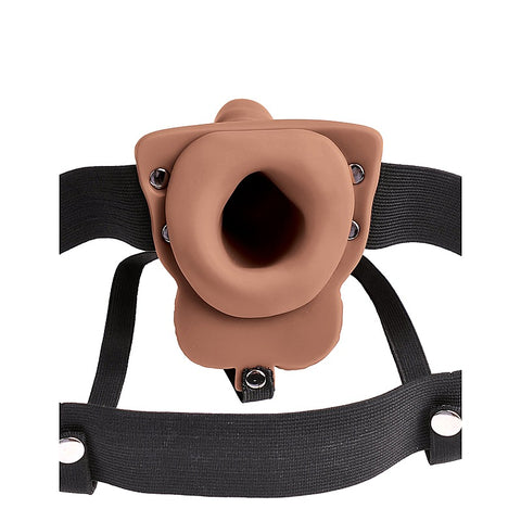 Fetish Fantasy 6 Inch Vibrating Hollow Strap-On With Balls - Strap On Sextoys