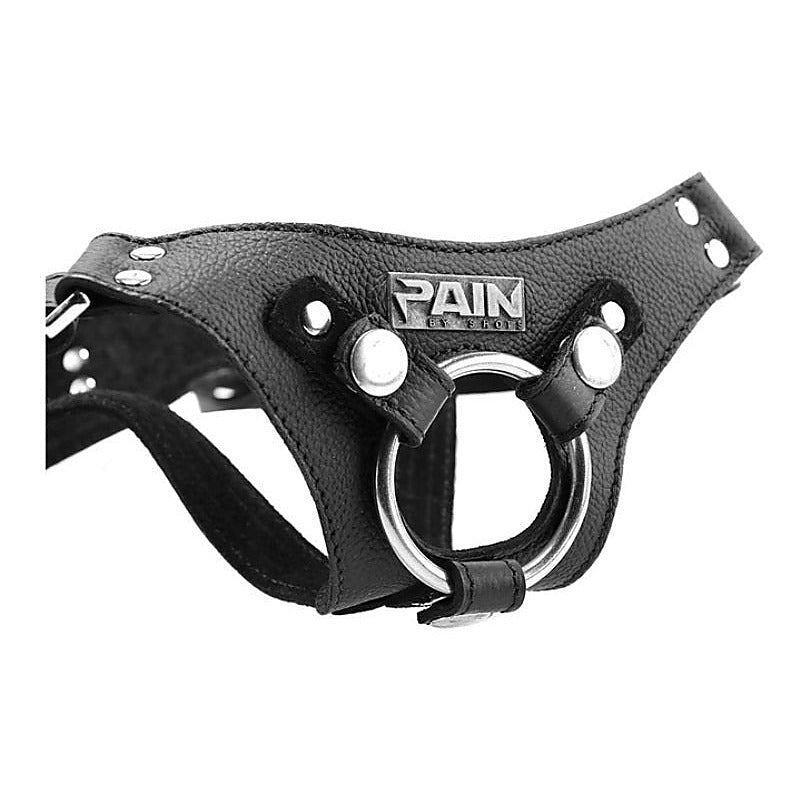 Pain Leather Strap-On Harness By Shots Toys - Strap On Sextoys