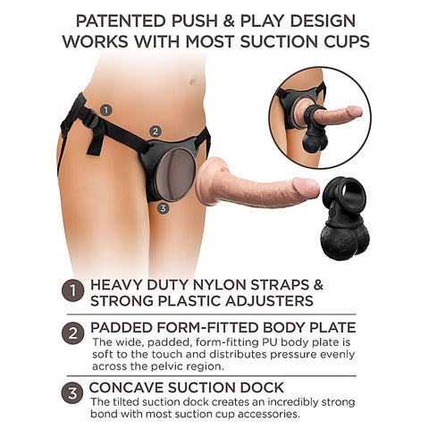 King Cock Elite Ultimate Vibrating Silicone Body Dock Kit - Realistic Dildos