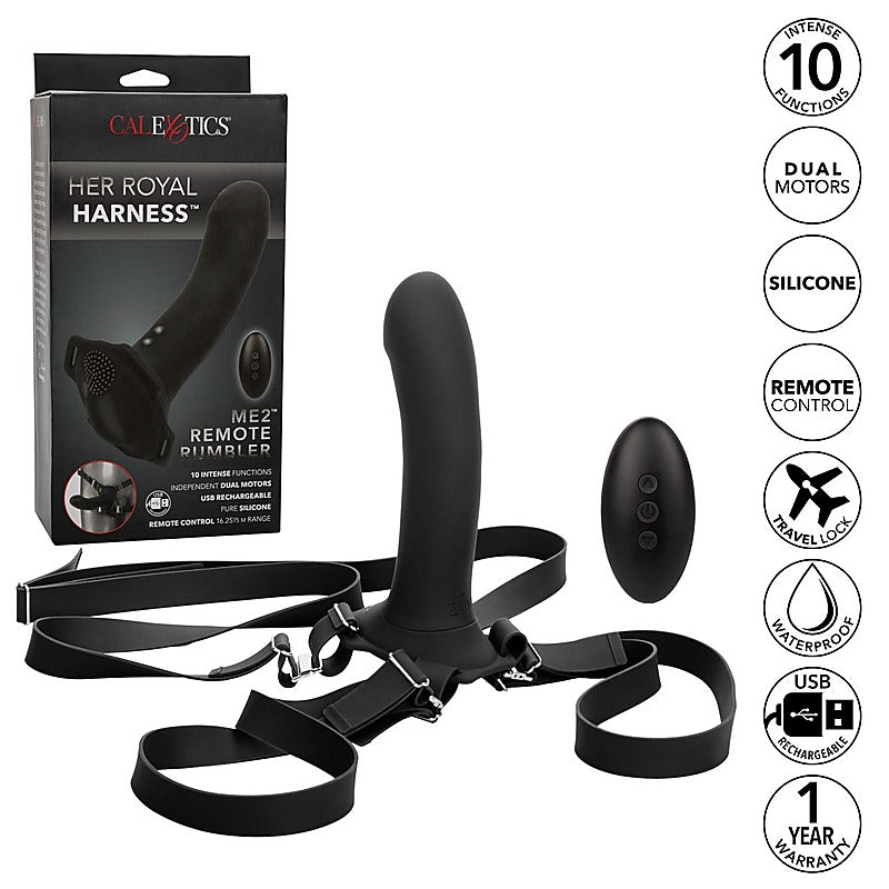 Her Royal Harness Me2 Remote Rumbler Strap-On Set - Strap On Sextoys