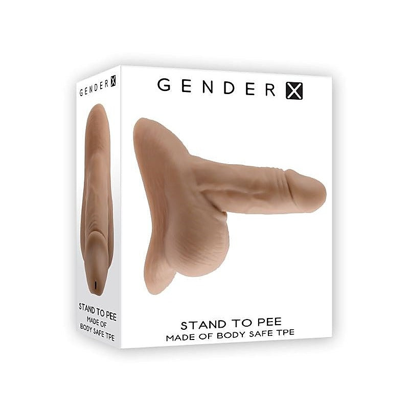 Gender X STAND TO PEE Dark Stand-To-Pee Funnel Strap-On - Strap On Sextoys