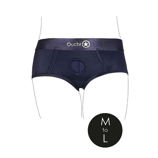 Vibrating Strap-on Brief - Black - Strap On Sextoys