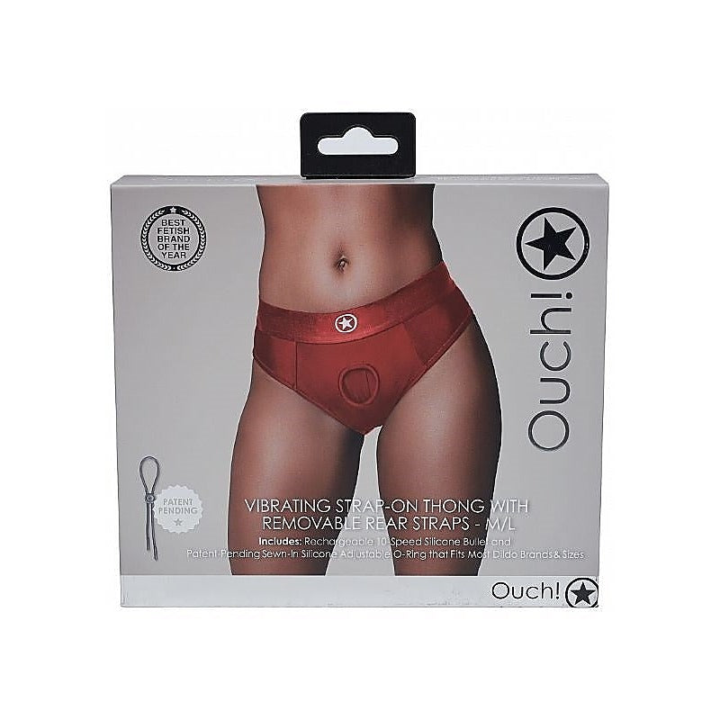 Vibrating Strap-On Thong With Removable Butt Straps - Strap On Sextoys