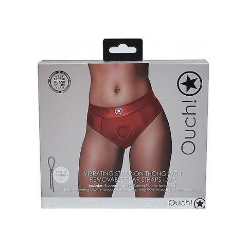 Vibrating Strap-On Thong With Removable Butt Straps - Strap On Sextoys