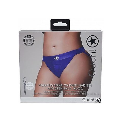 Ouch! Pleasure-Enhancing Vibrating Strap-On Panty Harness - Strap On Sextoys