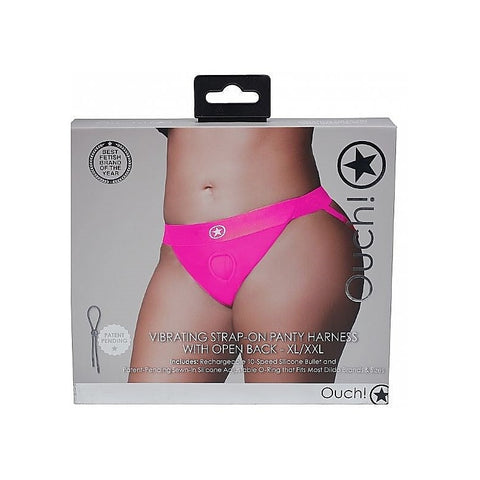 Ouch! Vibrating Strap-on Panty Harness by Shots Toys - Strap On Sextoys