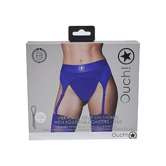 Ouch Pleasure Enhancer - Adjustable Vibrating Strap-on Thong - Strap On Sextoys