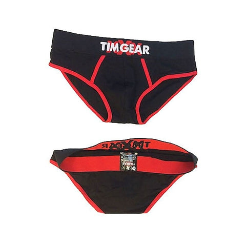 TIM Gear Black and Red Brief Large - Mens Briefs And Boxers