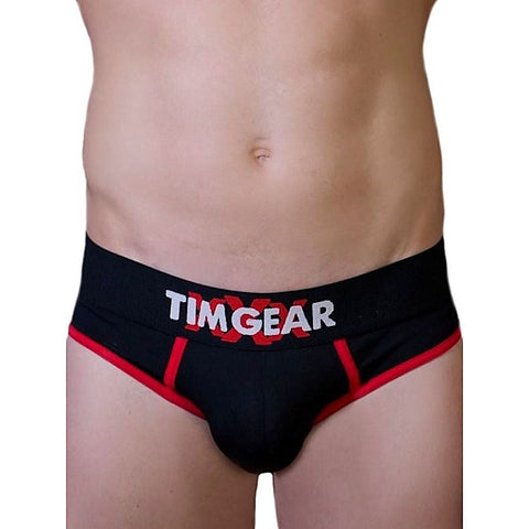 TIM Gear Black and Red Brief Large - Mens Briefs And Boxers