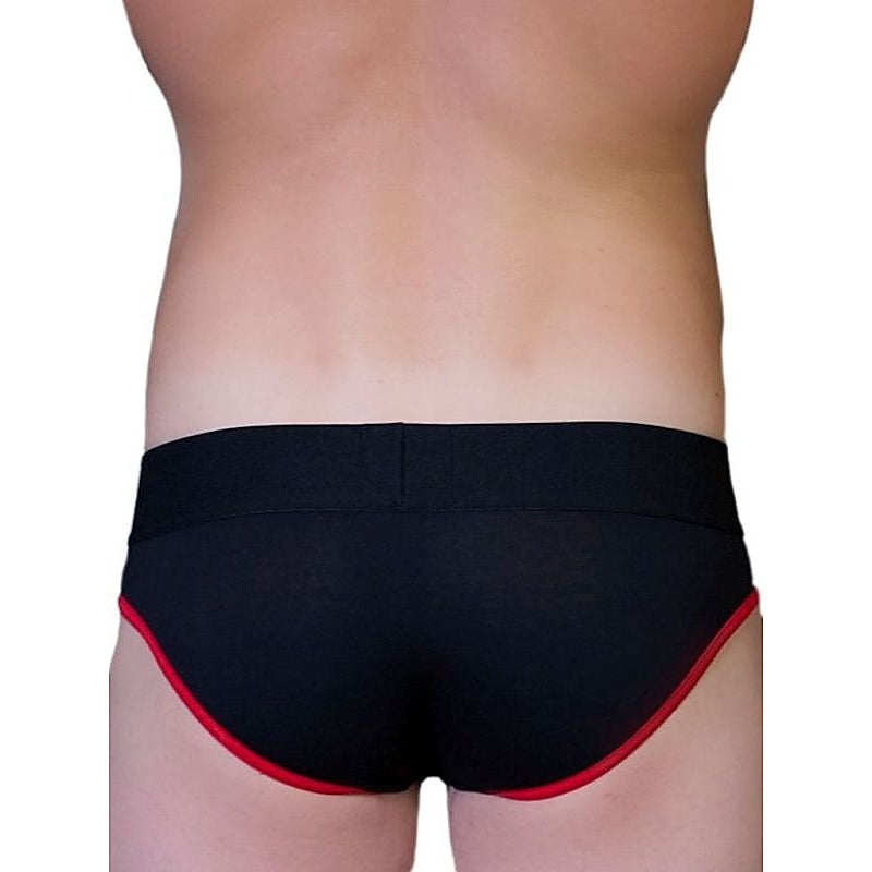 TIM Gear Black and Red Brief Large - Mens Briefs And Boxers