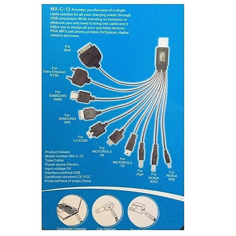 USB Multiple Cable Charger by BDStyle - Vibrator Accessories