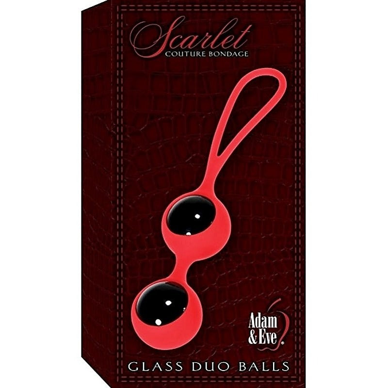Scarlet Couture Glass Duo Balls By Adam & Eve Sextoys - Love Eggs and Kegel Exercisers