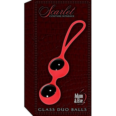 Scarlet Couture Glass Duo Balls By Adam & Eve Sextoys - Love Eggs and Kegel Exercisers