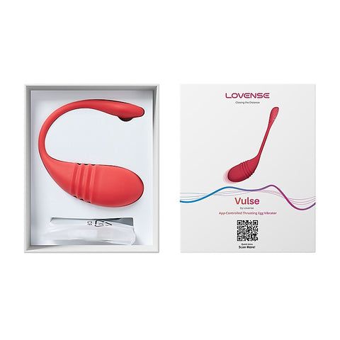 Lovense Vulse App Controlled Thrusting Love Egg Vibrator - Remote Control Vibrators