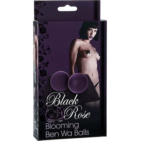Black Rose Blooming Ben Wa Balls By Doc Johnson - Personal Massagers