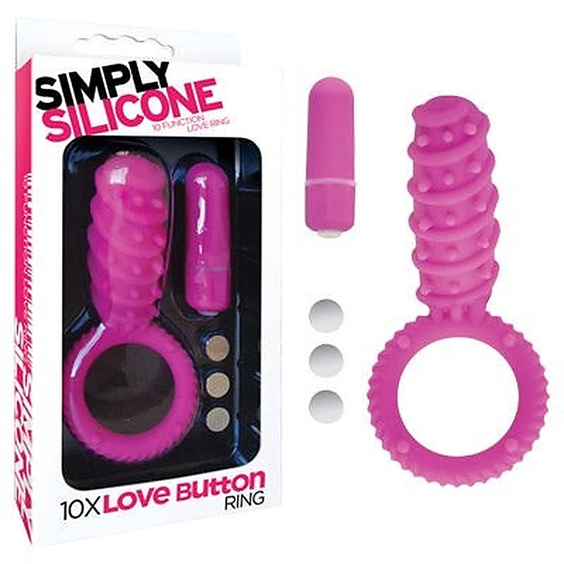 Simply Silicone 10X Love Button Cock Ring by Icon Brands - Cock Rings
