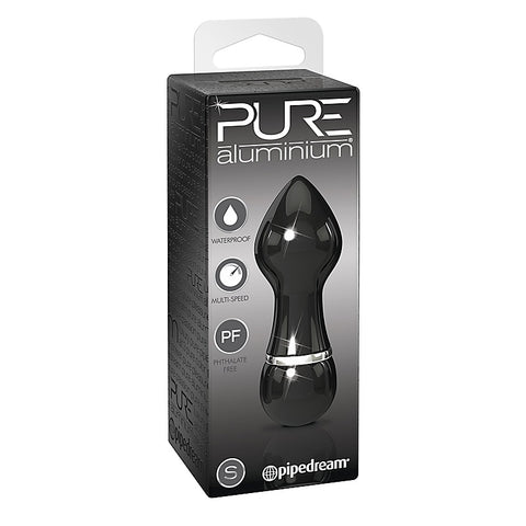 Pure Aluminium Black Bullet Vibrator Small By Pipedream - Bullet Vibrators