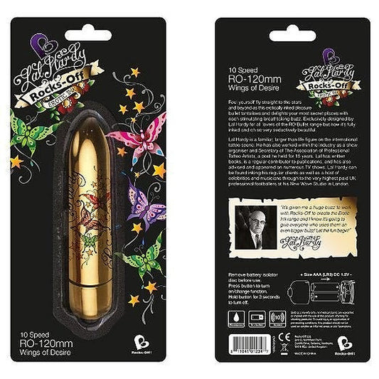 Rocks Off Erotic Ink 120mm 10 Speed Wings of Desire - Waterproof Vibrators