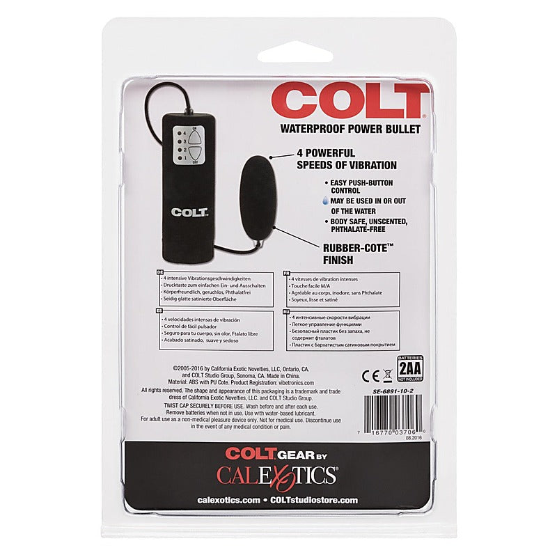 Colt Waterproof Remote Control Power Bullet Vibrator - Remote Control Vibrators