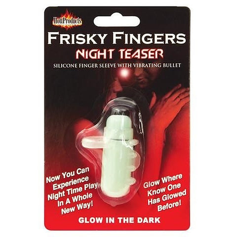 Frisky Fingers Sleeve Glow in The Dark by Hott Products - Finger and Tongue Vibrators